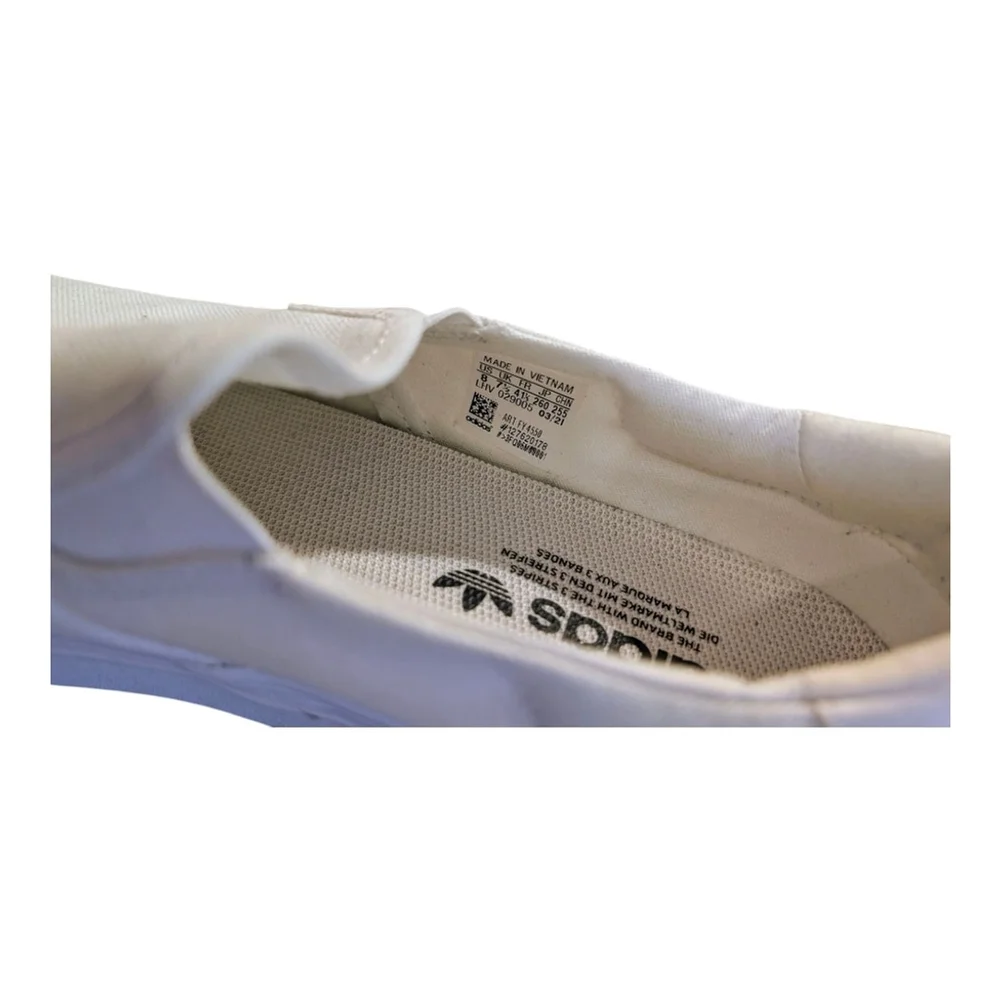 Adidas Court Rallye Slip On Sneakers White Men's 8 / Women's 9.5 Tennis Shoe